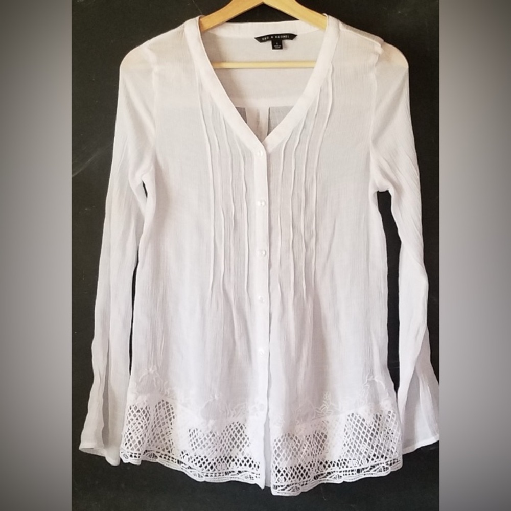 Zac & Rachel White Long Sleeve Top